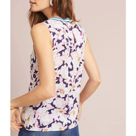 ANTHROPOLOGIE MAEVE EIJI FLORAL SLEEVELESS TOP - Picture 3 of 10